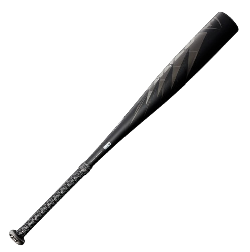 A photo of the Louisville Slugger Solo (-10) 2 3/4" USSSA Baseball Bat in colour black and white. Side view.