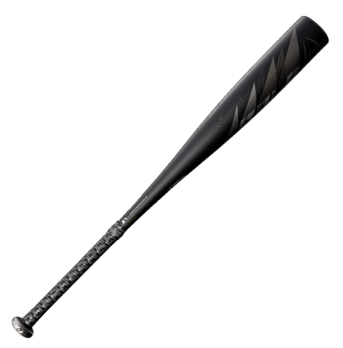 A photo of the Louisville Slugger Solo (-10) 2 3/4" USSSA Baseball Bat in colour black and white. Side view.