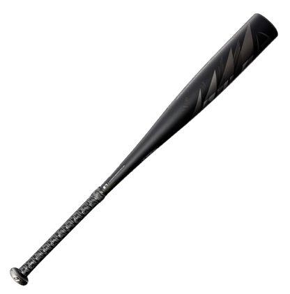 A photo of the Louisville Slugger Solo (-10) 2 3/4" USSSA Baseball Bat in colour black and white. Side view.