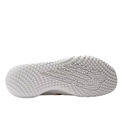 A photo of the New Balance FuelCell Ohtani 1 Trainer Baseball Shoes in colour white and gold. Bottom sole view.