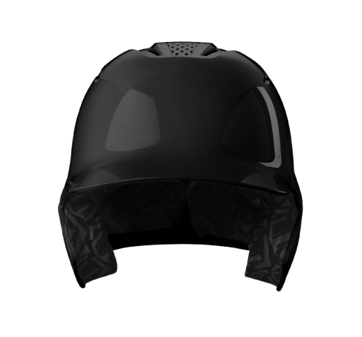 A photo of the EvoShield XVT 2.0 Gloss Batting Helmet in colour black. Front view.