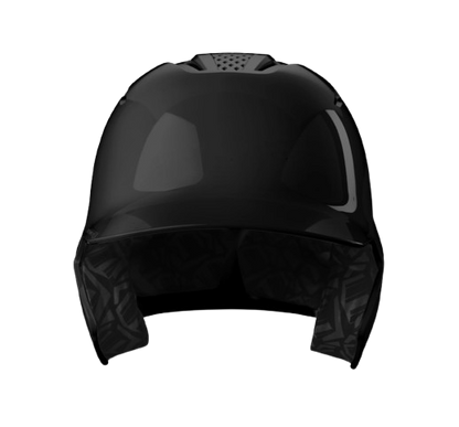 A photo of the EvoShield XVT 2.0 Gloss Batting Helmet in colour black. Front view.