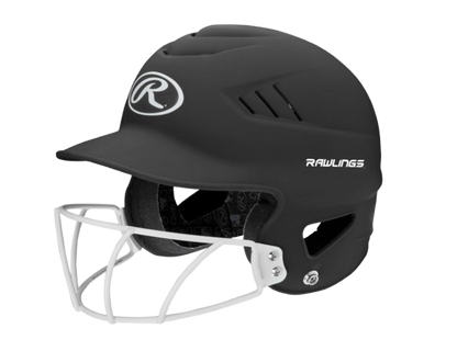 A photo of the Rawlings Coolflo Highlighter Baseball Batting Helmet in colour black.