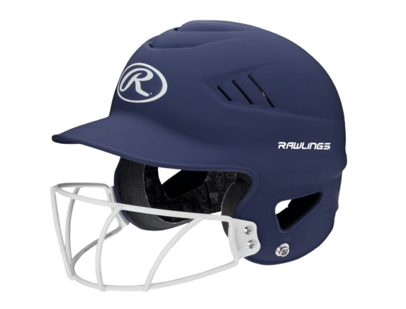 A photo of the Rawlings Coolflo Highlighter Baseball Batting Helmet in colour navy.