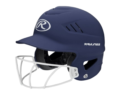 A photo of the Rawlings Coolflo Highlighter Baseball Batting Helmet in colour navy.