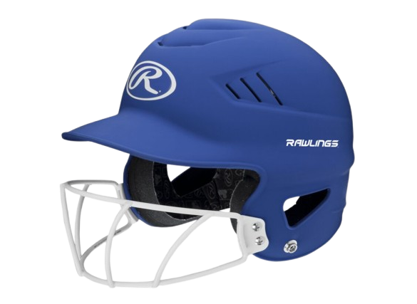 A photo of the Rawlings Coolflo Highlighter Baseball Batting Helmet in colour royal.
