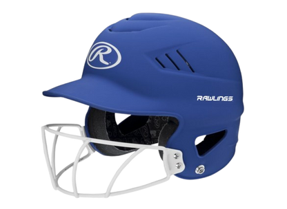 A photo of the Rawlings Coolflo Highlighter Baseball Batting Helmet in colour royal.