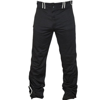 A photo of the Louisville Slugger Men's Stock Pant with Pipping in black and white. front view.