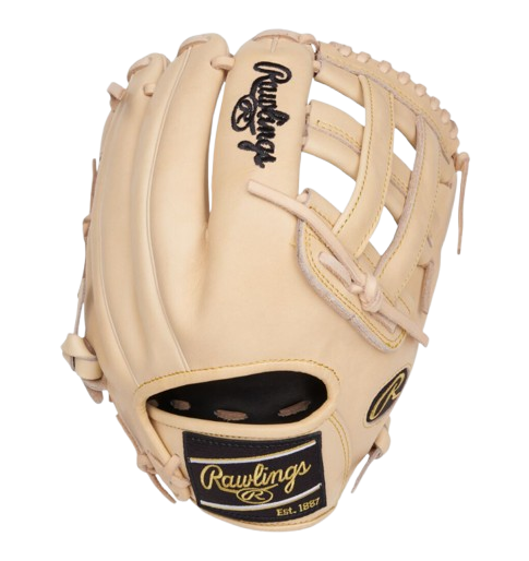 A photo of the Rawlings Kris Bryant Heart of the Hide 12.25" Baseball Glove in colour tan. Backhand view.