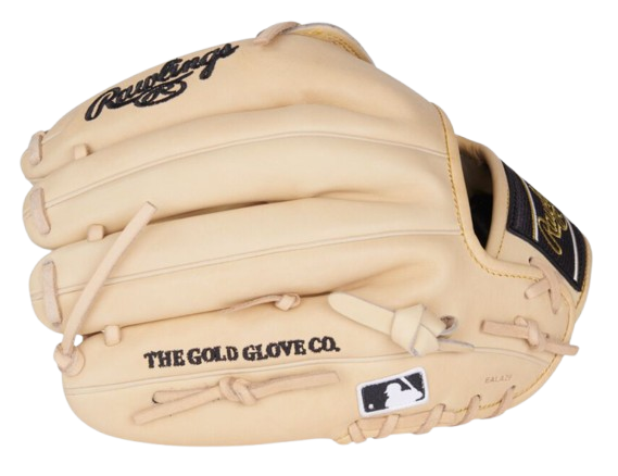 A photo of the Rawlings Kris Bryant Heart of the Hide 12.25" Baseball Glove in colour tan. Side view.