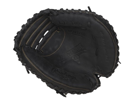 A photo of the Rawlings Renegade 31.5" Youth Catchers Mitt in colour black. Palm view.