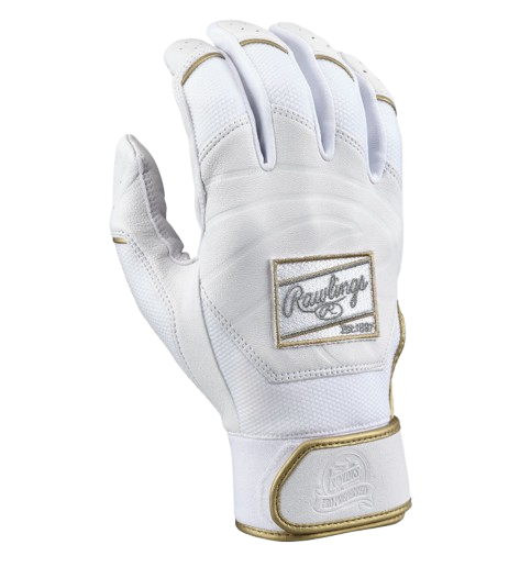 A photo of the Easton Mav GT Adult Batting Gloves in colour black and gold. Rear view.