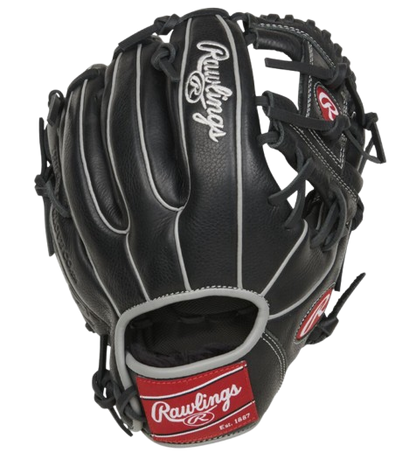 A photo of the Rawlings Carlos Correa 10.5" Select Pro Lite Youth Glove in colour black. Rear view.