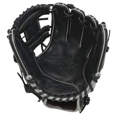 A photo of the Rawlings Carlos Correa 10.5" Select Pro Lite Youth Glove in colour black. Palm view.
