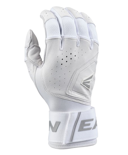 A photo of the Easton Mav Pro Locked-In Adult Batting Gloves in colour white. Rear view.