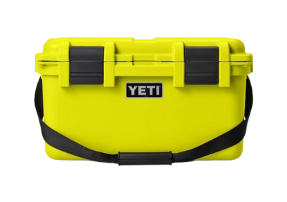 A photo of the Yeti Loadout Gobox 30 2.0 Gear Case in colour yellow. Front view.