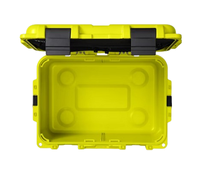 A photo of the Yeti Loadout Gobox 30 2.0 Gear Case in colour yellow. Top down view.