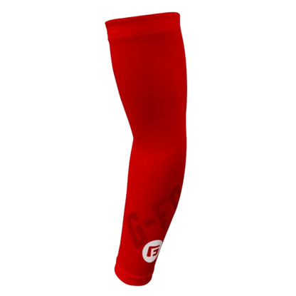 A photo of the G-Form Baseball Compression Arm Sleeve in colour red.