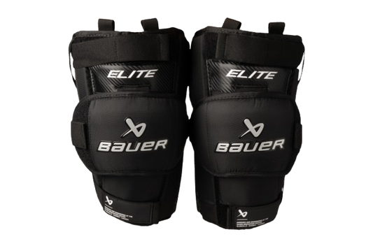 A photo of the Bauer Elite Senior Goalie Knee Guards (2025) in colour black.