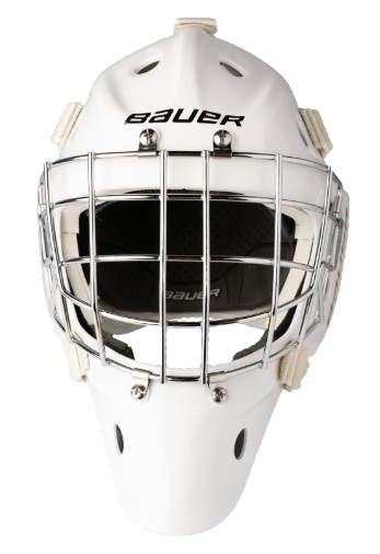 A photo of the S25 Bauer 940 Senior Goalie Mask  in colour white.