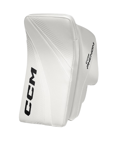 A photo of the CCM Phenom Junior Goalie Blocker in colour white.