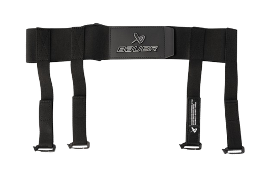 A photo of a black Bauer Goalie Garter Belt Senior.