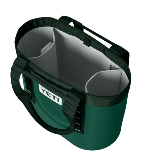 A photo of the Yeti Camino 35 Tote Bag 2.0 in forest green.
