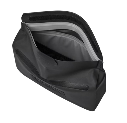 A photo of the YETI SideKick Dry 3L Waterproof Gear Bag in colour black, open bag.