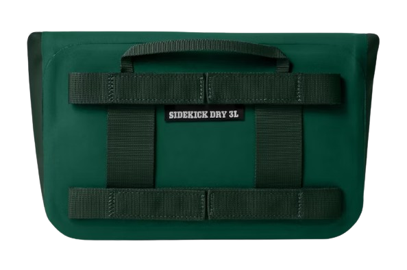 A photo of the YETI SideKick Dry 3L Waterproof Gear Bag in colour black forest green.