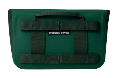 A photo of the YETI SideKick Dry 3L Waterproof Gear Bag in colour black forest green.