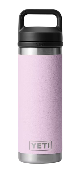 A photo of the Yeti Rambler 18oz Bottle with Chug Cap in colour cherry blossom.