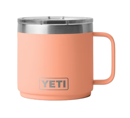 A photo of the Yeti Rambler 14 oz Mug With Magslider Lid in colour lowcountry peach