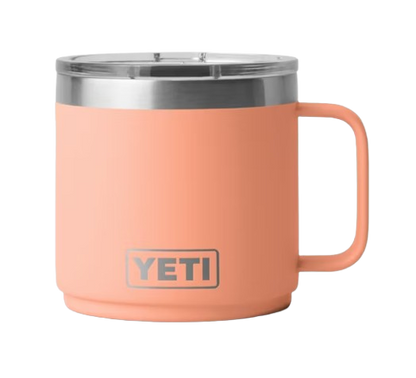 A photo of the Yeti Rambler 14 oz Mug With Magslider Lid in colour lowcountry peach