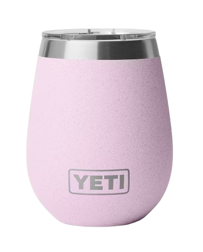 A photo of the Yeti Rambler 10oz Wine Tumbler in colour cherry blossom.