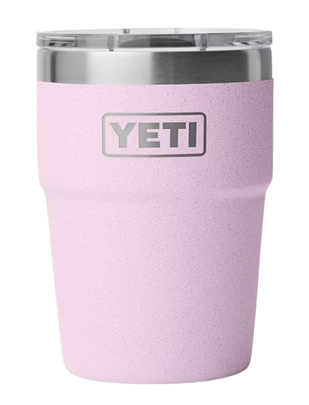 A photo of the A photo of the Yeti 16oz Stackable Rambler in colour cherry blossom pink.