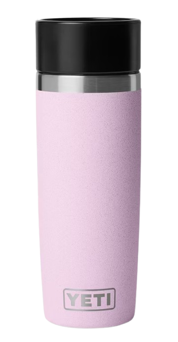 A photo of the Yeti Rambler 16oz Travel Water Bottle in colour cherry pink.