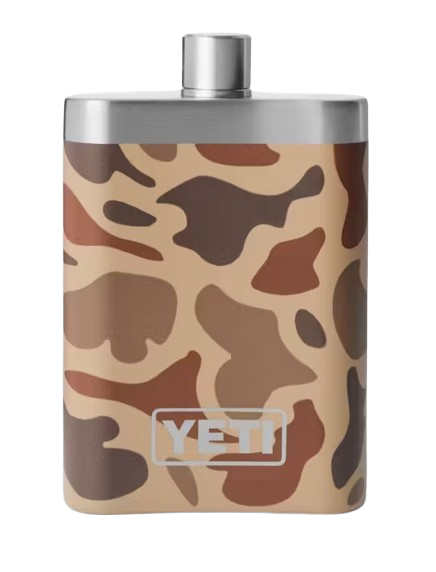 A photo of the Yeti Flask in colour wetland camo.