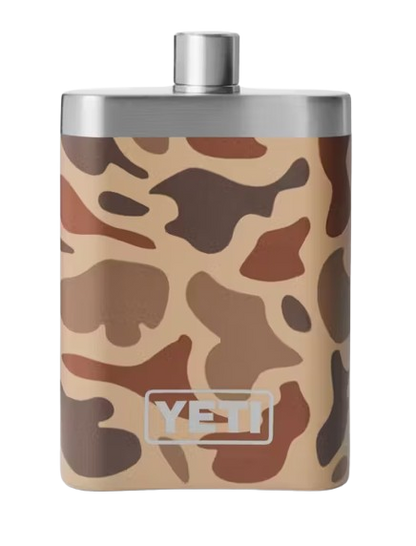 A photo of the Yeti Flask in colour wetland camo.