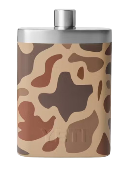 A photo of the Yeti Flask in colour wetland camo.