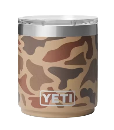 A photo Yeti Rambler 10oz Lowball 2.0 in wetland camo.