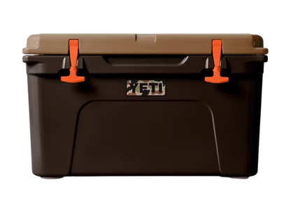 A photo of the Yeti Tundra 45 Hard Cooler in colour wetlands camo.