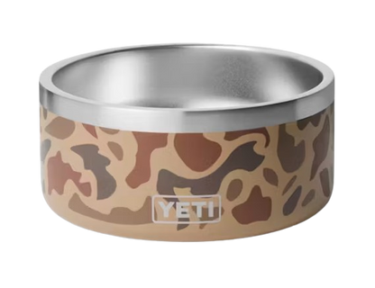 Yeti Boomer 4 Dog Bowl wetlands camo coloured.