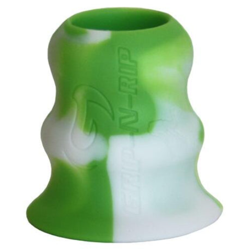 A photo of the Sidelines Grip N' Rip Bat Taper in colour white and green