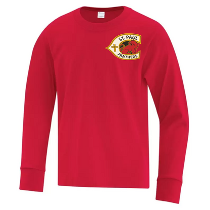 A photo of the St. Paul Catholic Elementary School Panthers in colour red.