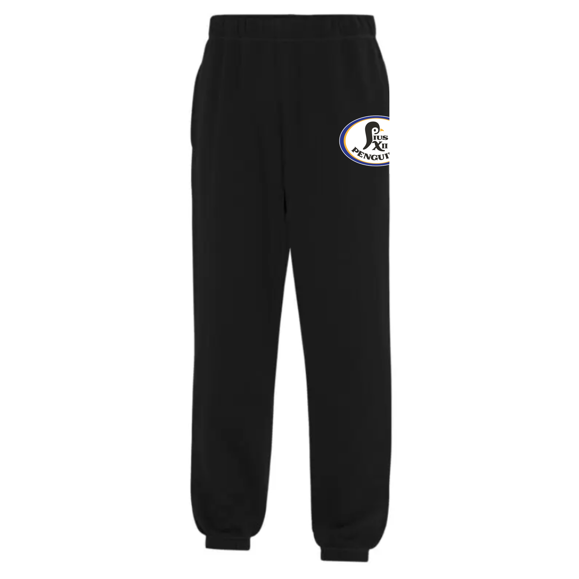 A photo of the St Paul Pius XII Penguins - Adult Sweatpants in colour black.