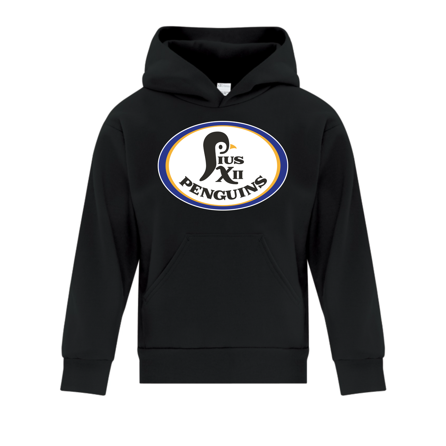 A photo of the St Paul Pius XII Penguins - Youth Hoodie in colour black.