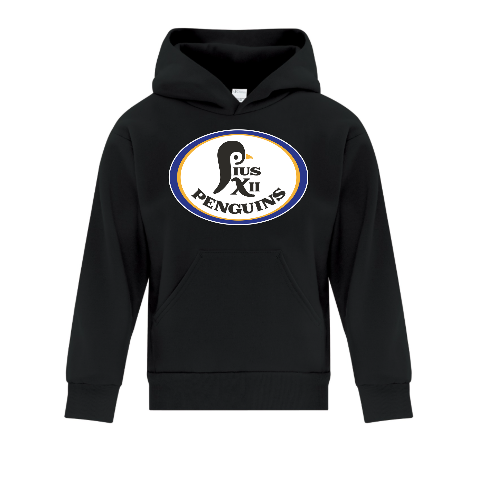 A photo of the St Paul Pius XII Penguins - Youth Hoodie in colour black.