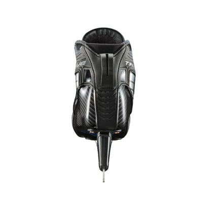 A photo of the True Hockey Catalyst 5X6 Goalie Skate in colour black and blue. 