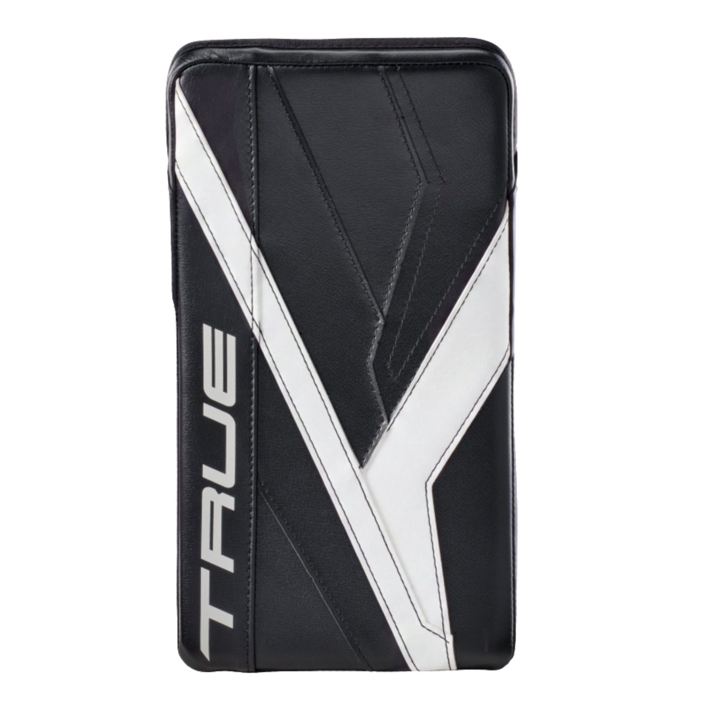 A photo of the True Hockey Catalyst 5X6 Senior Goalie Blocker in colour black and white.