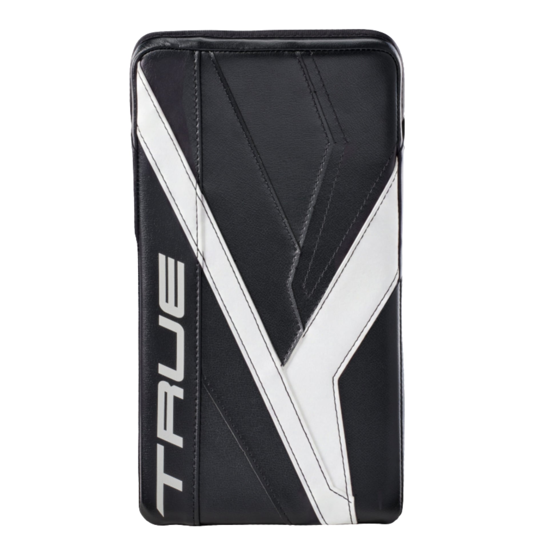 A photo of the True Hockey Catalyst 5X6 Senior Goalie Blocker in colour black and white.